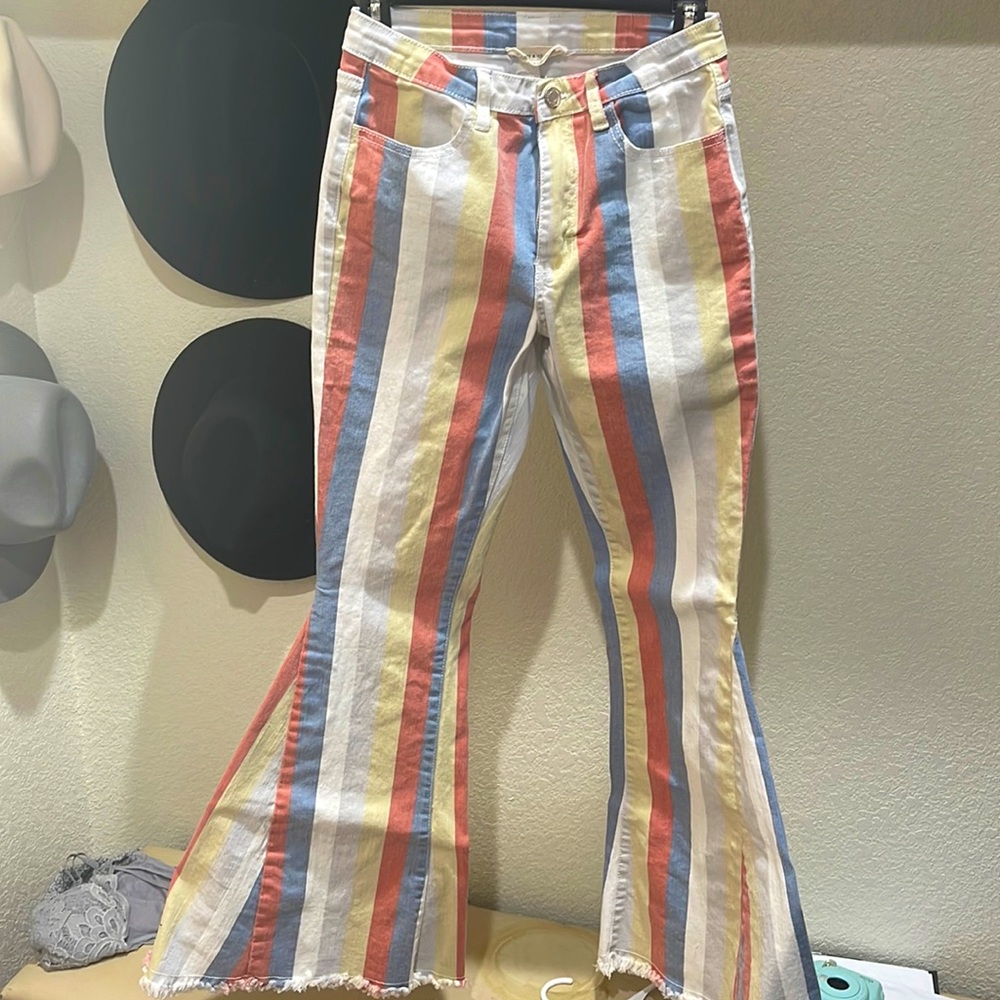 Ranch Dress’n Terracota striped flares size 6! Only worn twice